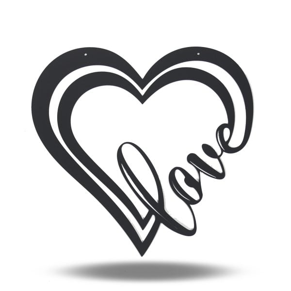 “Simply Love” Metal Wall Art - product photo