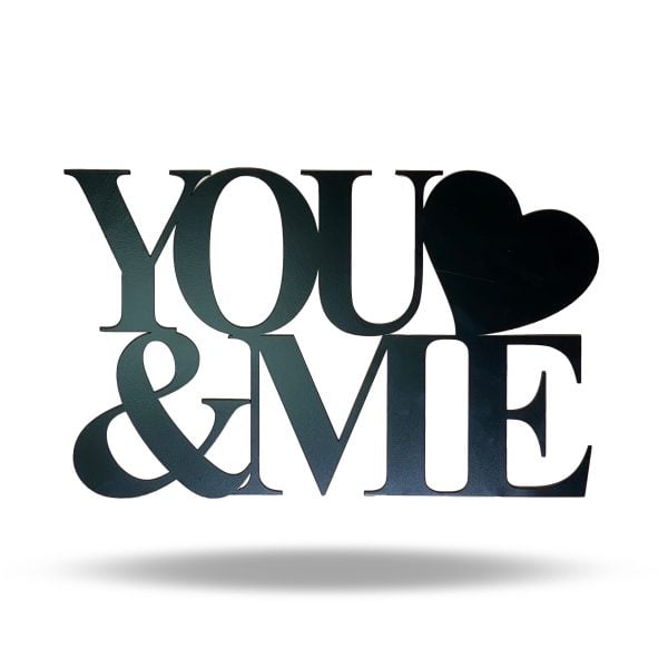 “You & Me” Wall Art With Heart - product photo