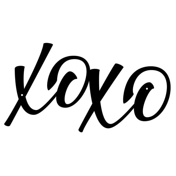 “XOXO” Brushed Metal Wall Art - product photo