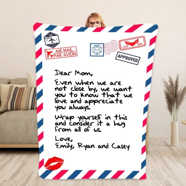 Personalized Letter to Mom Blanket