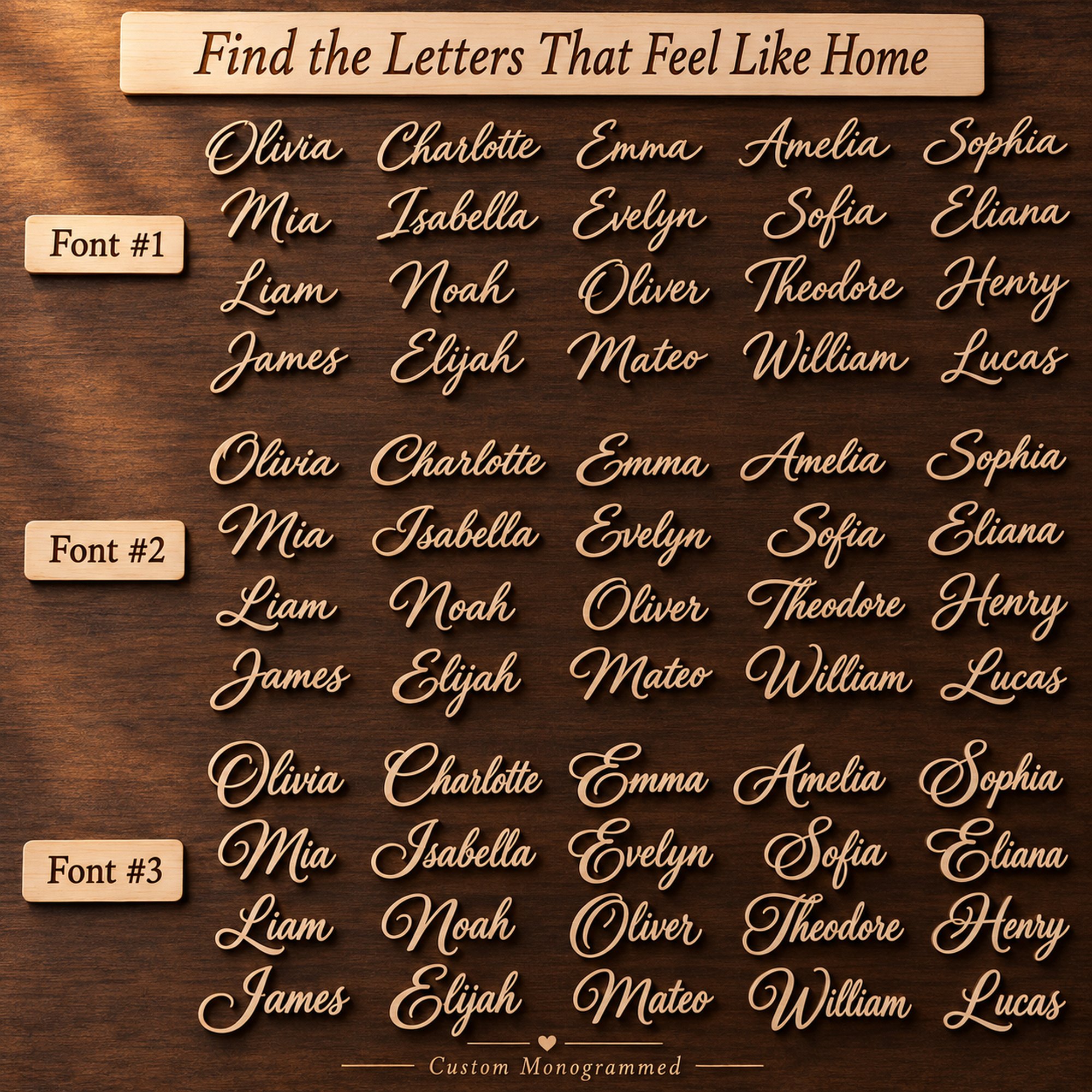 Wooden Name Sign for Nursery Wall Decor, Custom Name Sign Laser Cut in Real Wood, Kids Room Decor, Baby Shower Gift, Wooden Letters for Wall