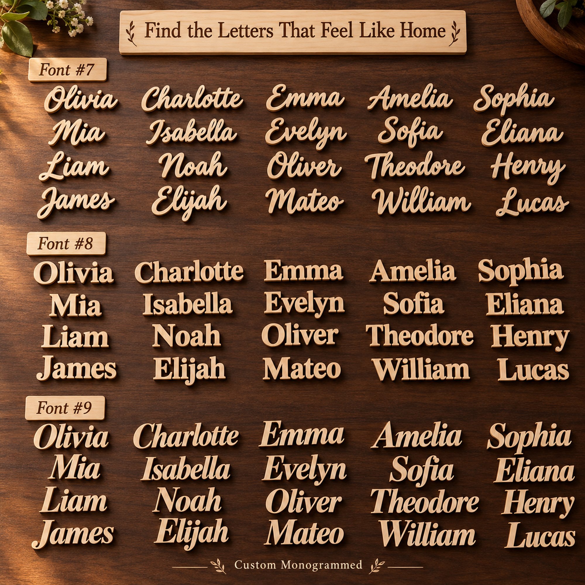 Wooden Name Sign for Nursery Wall Decor, Custom Name Sign Laser Cut in Real Wood, Kids Room Decor, Baby Shower Gift, Wooden Letters for Wall
